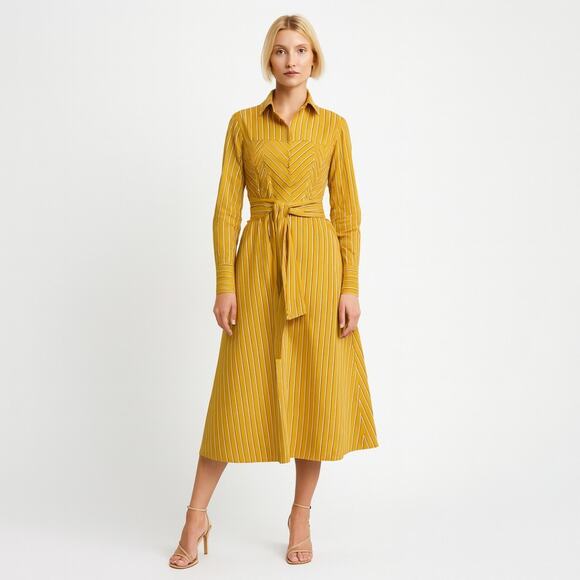 Evi Grintela Nicole Striped Shirt Midi Dress Size Extra Small NWT - Picture 1 of 13